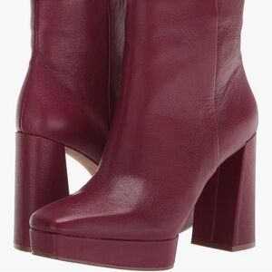 Jessica Simpson Kaiyah  Women's Burgundy Leather ankle Boots.